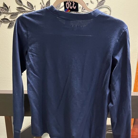 EUC Life is Good “ I Like It Here” Navy Long Sleeve Shirt Small #336 - Picture 5 of 6